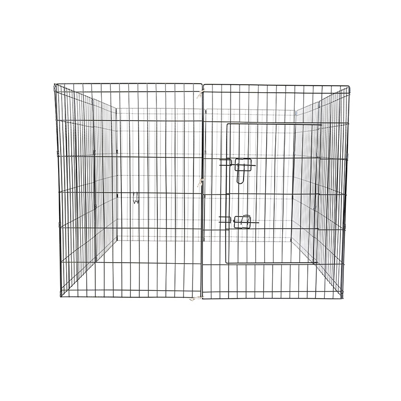 DH051-3 8 paneler Bärbar inomhus metall hundlekhage